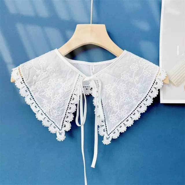 Lace Up Shawl Water Soluble Embroidery Collar Cloak Fake False Collars