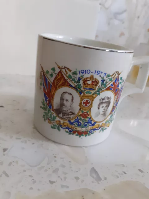 King George And Queen Mary 1935 Silver Jubilee Commemorative Mug. Collectable.