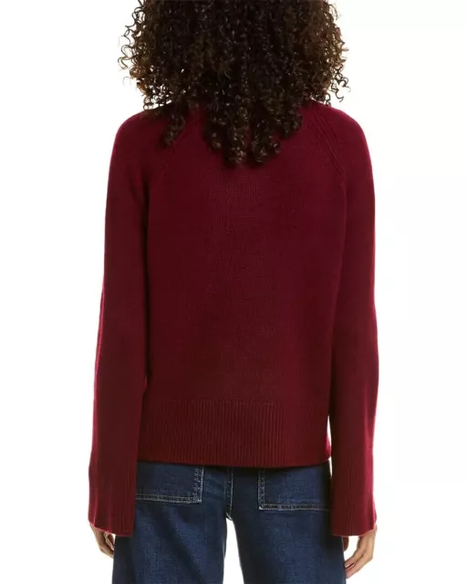 NEW Theory Karinella Cashmere Sweater In Dark Red size M #S6213 2