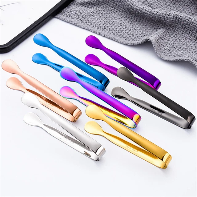 11cm Tong Stainless Steel Clip Bread Food Ice Clamp Ice Tongs Bar Kitchen to.-wf