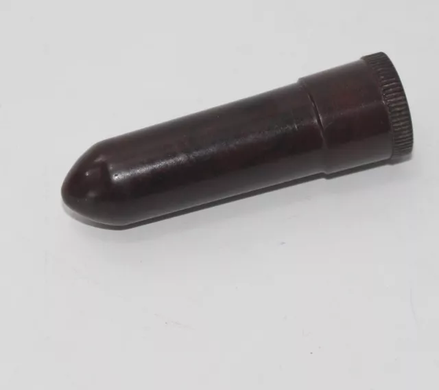 altes kleines Vintage Tabletten Döschenaus BAKELIT , Patronenform Zäpchenform