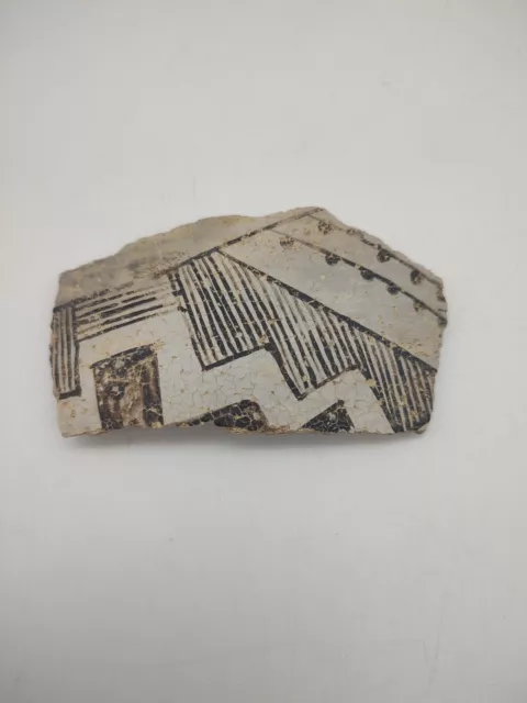 Anasazi pottery shard Nice black white pattern ancient large piece artifact