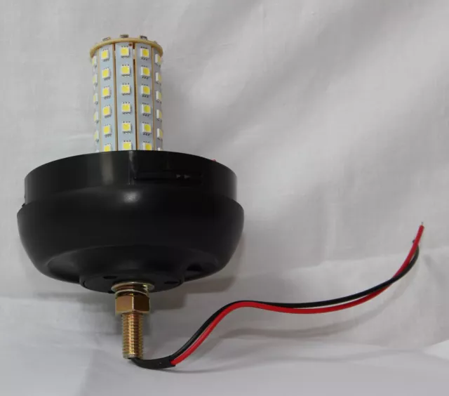 12-24V LED Beacon Amber Single Bolt Mount Rotating Flashing Safety Warning Light 2