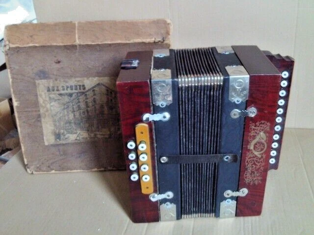 Ancien jouet tôle boîte moulin musical Emile Camelin jeux enfants