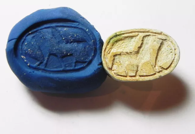 Zurqieh -Af706- Ancient Egypt ,2Nd Intermediate Stone Scarab. 1782 - 1570 B.c