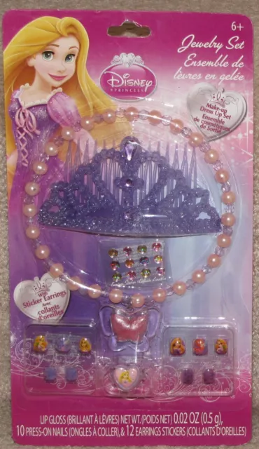 Purple Disney Princess Jewelry Set - Tiara/Necklace/Ring etc - New