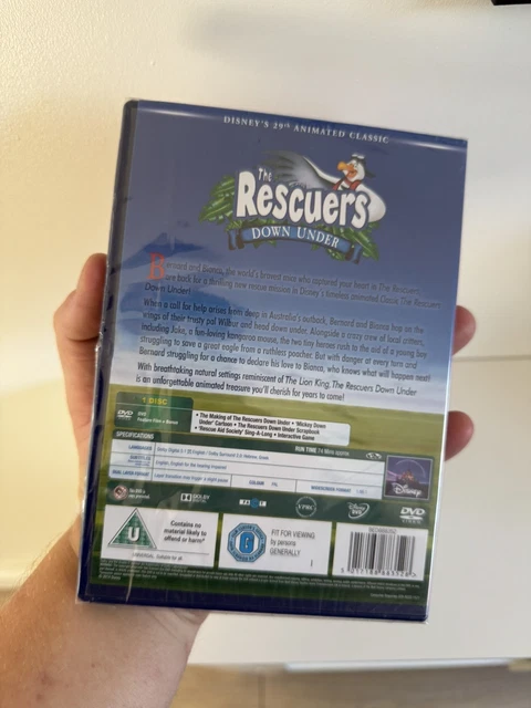 THE RESCUERS DOWN Under [DVD] Disney Classics #29 DVD O-Ring Slip Cover ...