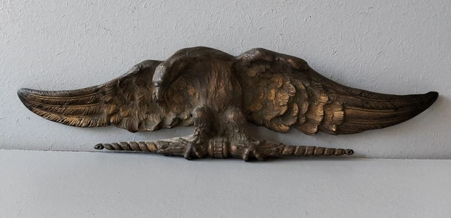 Ancien Fronton En Bronze - Ornement Pour Meuble Ou Décoration