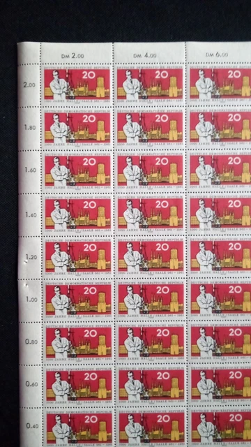 DDR 1961 kpl. Bogen Mi 834 Postfrisch FN 4 siehe Fotos (A 8255) 3
