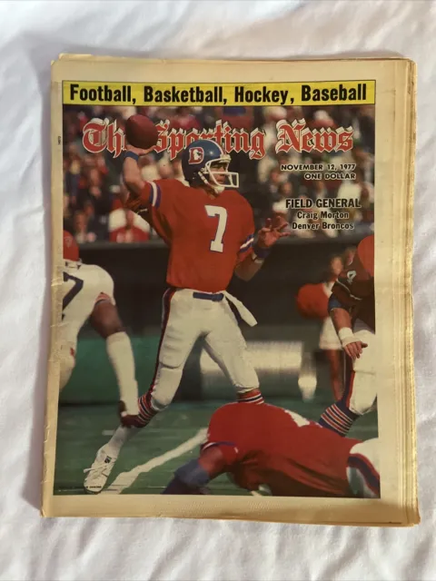 1977 November 12 The Sporting Nachrichten Craig Morton Denver Broncos (MH340)