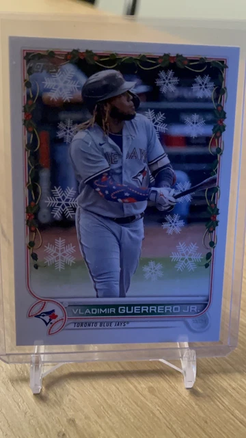 Vladimir Guerrero Jr. 2022 Topps Holiday SP Candy Cane Sleeve Variation #HW10