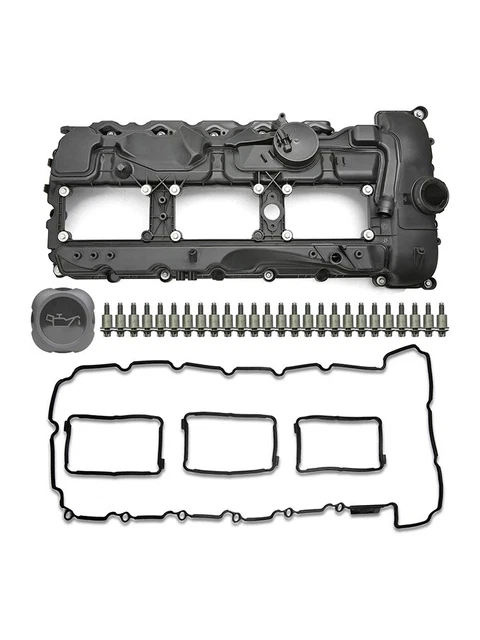 Replacement Parts For Valve Cover Aluminum w/Gasket & Cap For BMW N55