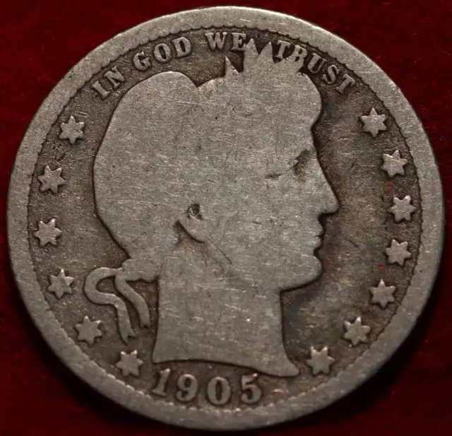 1905-O New Orleans Mint Silver Barber Quarter