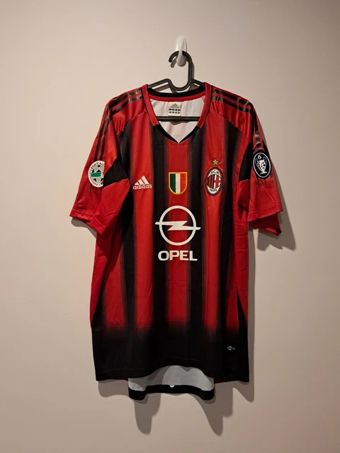 Long Sleeve Maglie Milan 2004 AC MILAN HOME Shirt Jersey 2004