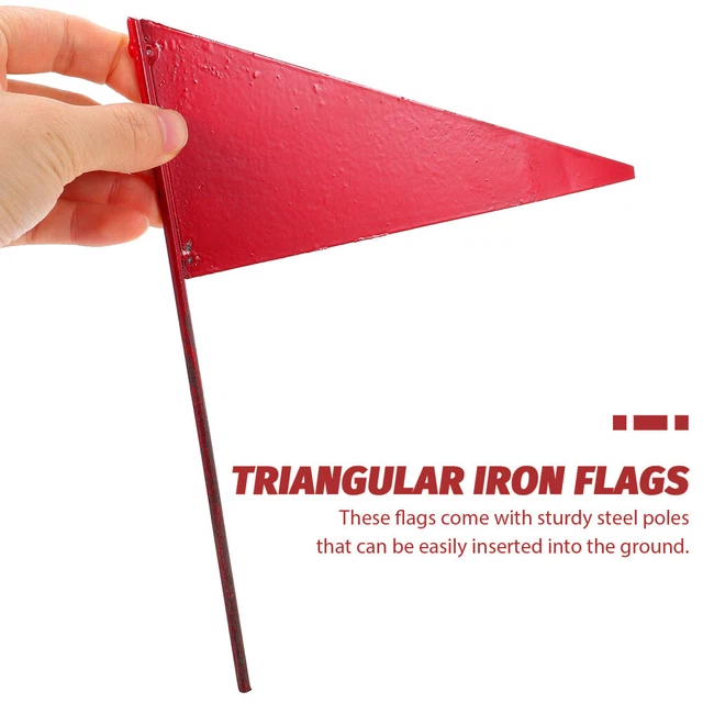 8 Pcs Stake Flags Red Flags Pennant Banner Flags Small Banner 12