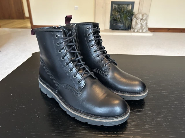 CLARKS NORTON RISE Men s Ankle Boots UK Size 9.5 In Black Leather