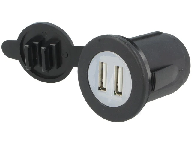 Alimentation Allume-cigare2x USB - LED - Noir