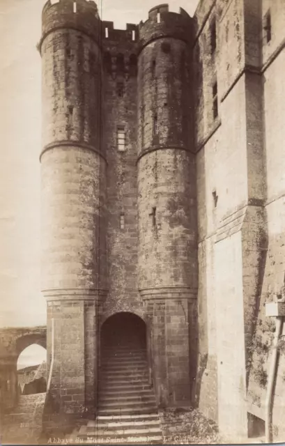 France, Mont Saint-Michel, Vue du Château de l&#039;Abbaye, Vintage print, circa
