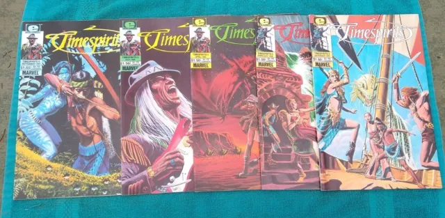 Lot Of 5 Vintage 1985 Epic Comics Timespirits No. 2, 3, 4, 5, 6 T. Yeates Avatar