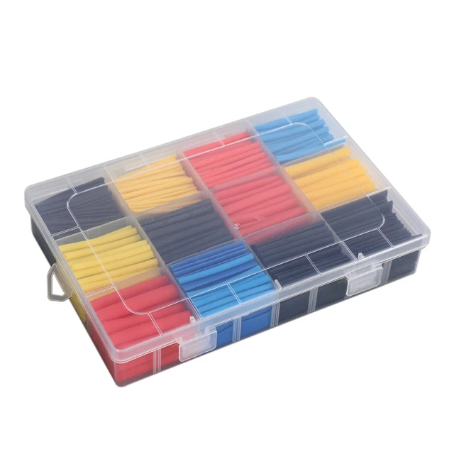 780Pcs Câble Gaine Thermo Rétractable Insulated Tubing 2:1 Assortment Kit Tools 2