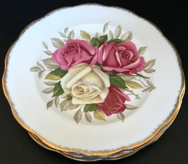 Lot De 4 Assiettes à Salade Spode Bleu Italien - 19cm Faïence Fine Anglaise