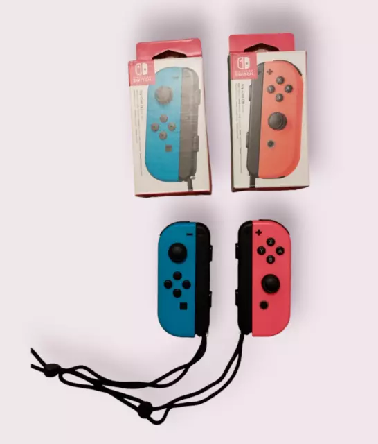 Nintendo Joy-Con 2er-Set Neon-Rot Neon-Blau Nintendo Switch (Stickdrift)