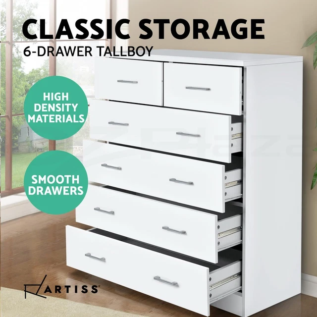 ARTISS CHEST of Drawers Dresser Tallboy Storage Cabinet Bedroom