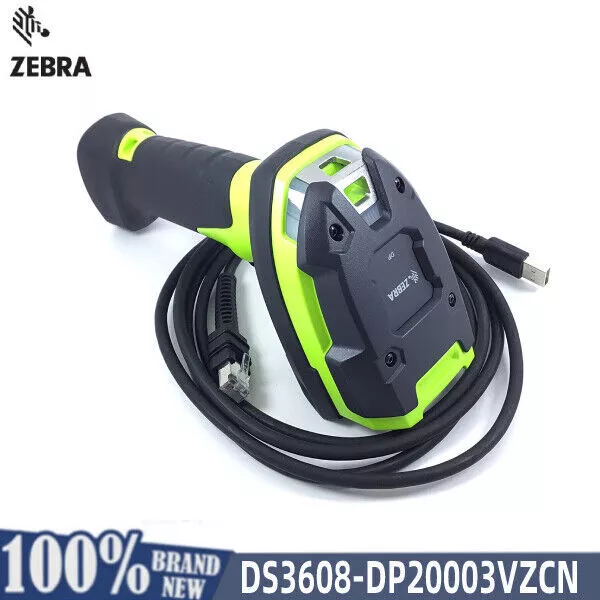 Zebra DS3608-DP20003VZCN Handheld Corded DPM/2D Barcode Scanner with USB Cable