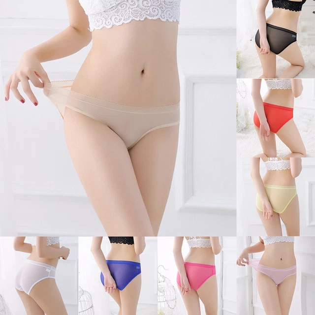 Sous-vêtements sexy transparents à la mode culotte basse pour femmes slips str