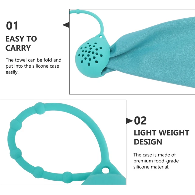 Cooling Towel Silicone Case Sports Towels Microfiber Hair Towels Quick Dry 2