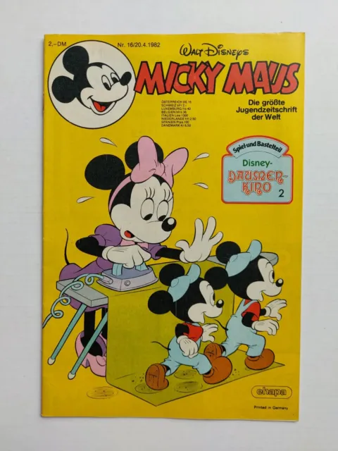 Ehapa - Micky Maus Nr. 16/ 20.04.1982 - Top Zustand / Z1- ohne Beilage & Schnipp