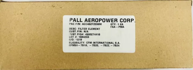 Pall 1660-01-524-9290, 1660015249290, ACC314F16 Filter Element, Air  Conditioning