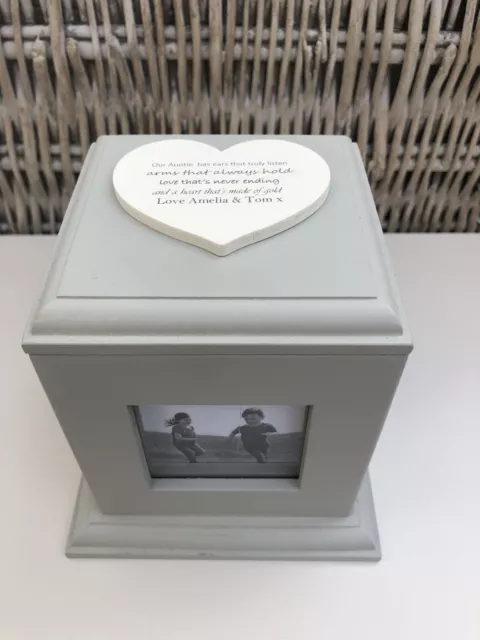 Personalised AUNTIE Photo Frame Cube ANY NAME Aunty Great Aunt Gift Present