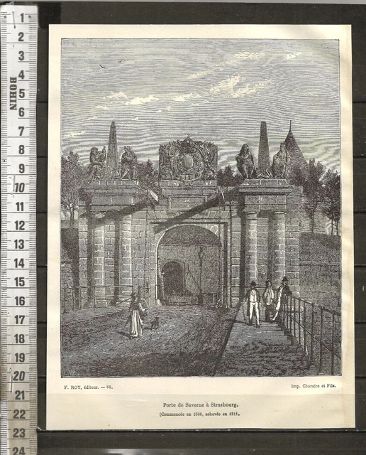 G444 / Gravure /   Porte De Saverne A Strasbourg