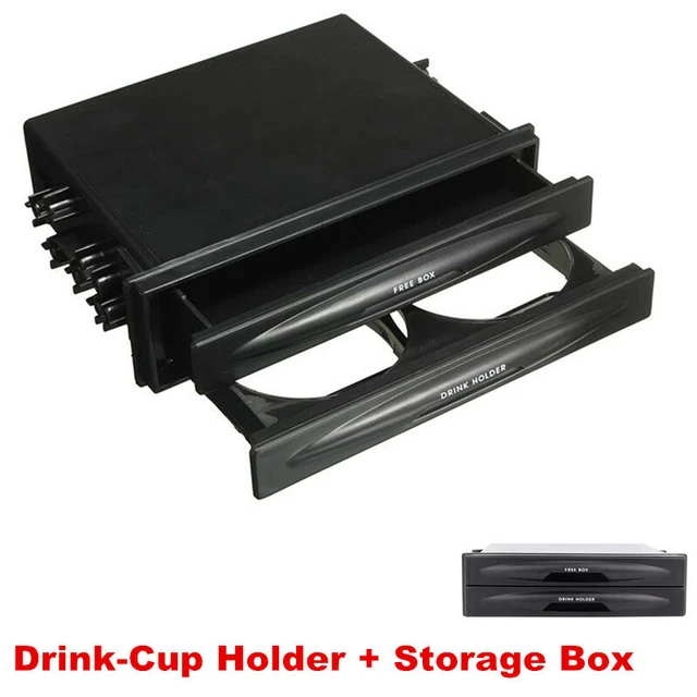 Double 2Din Dash Radio Installation Pocket Cup Holder Storage Box For Car SUV Double 2Din Dash Radio Installation Pocket Cup Holder Storage Box For Car SUV