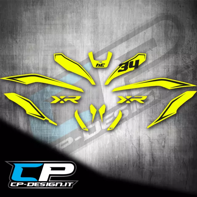 Kit Grafiche giallo fluo per BMW s1000xr 2020 2021 2022 Stickers Decals gp xr