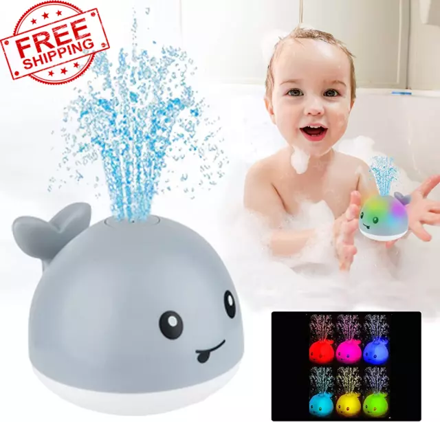 Baby Bath  Whale Toys Automatic Sprinkler Bathtub Toddlers Infant Kids Boys C