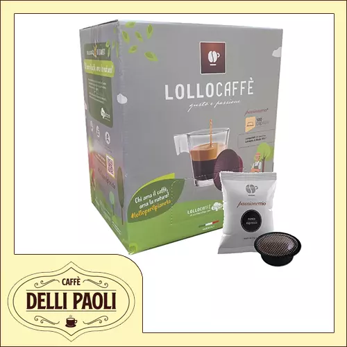 300 capsule Lollo Caffè compatibili con Lavazza A Modo Mio® miscela NERA (NERO)