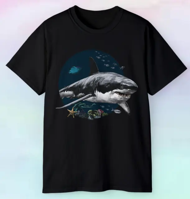 Men's Women's 3D Inspired Great White Shark Swimming Shirt | Ocean Fish | S-5XL