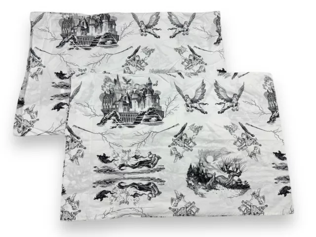 Pottery Barn Teen Harry Potter Etched Scenes Hogwarts 2 Standard Pillow Cases Pottery Barn Teen Harry Potter Etched Scenes Hogwarts 2 Standard Pillow Cases