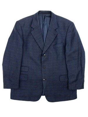Superba VINTAGE Hardy Amies Hepworths su Misura Grigio Antracite Lana Suit 42" R 1970S 