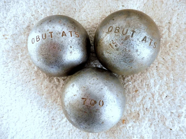 Lot De 3 Boules De Pétanque OBUT ATS - Diamètre 73 Mm, Poids 700 G - Occasion