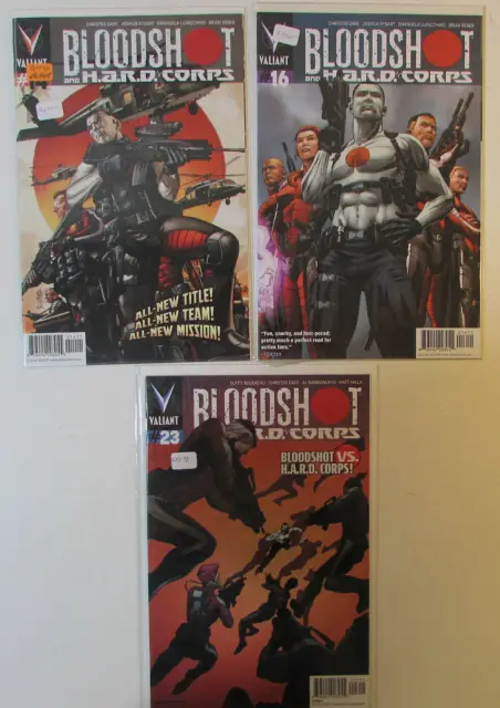 Bloodshot and Hard Corps Lot of 3 #14,16,23 Valiant (2013) 3rd Series Comics