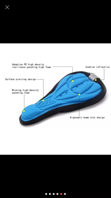 HOUSSE DE SELLE VÉLO CONFORTABLE GEL Confort 3D VTT DOUX HAUTE QUALITÉ Siège 2