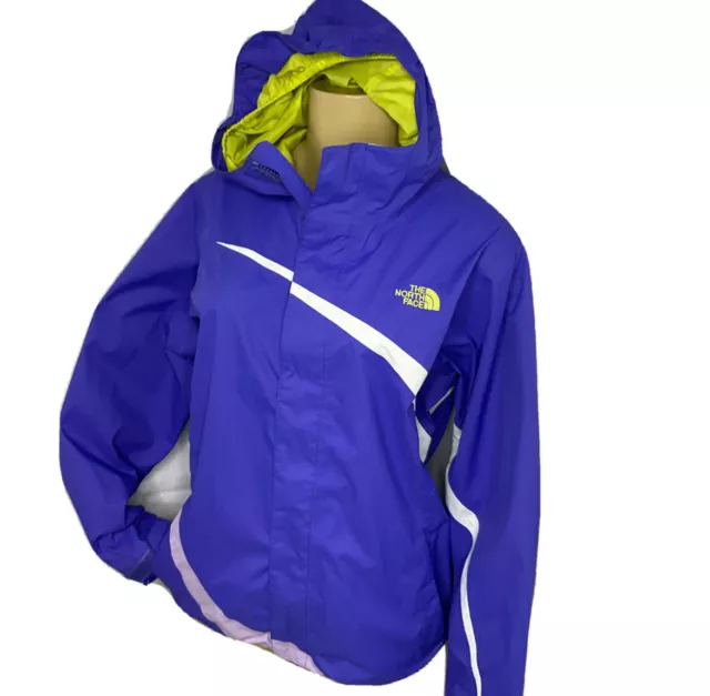 The North Face Girls Hyvent Jacket Purple Rain Coat Windbreaker Hood XL (18)