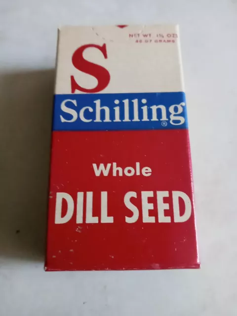 Vintage Unopened Sealed McCormick SCHILLING Spice Box DILL SEED