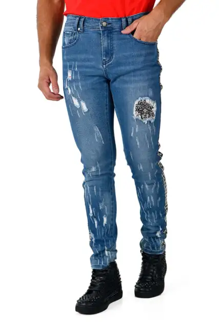 Victorious Men's Spandex Color Skinny Jeans Stretch Colored Pants  DL937-PART-2