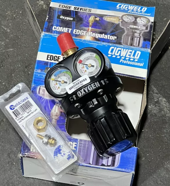 Cigweld COMET EDGE ESS4 Oxygen Regulator + Free Express Post + Free Hose Barb