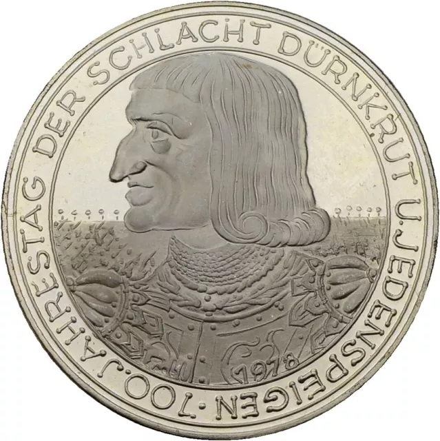 PRAGER: Österreich, 100 Schilling 1978, Schlacht bei Dürnkrut, Silber [1647] #k