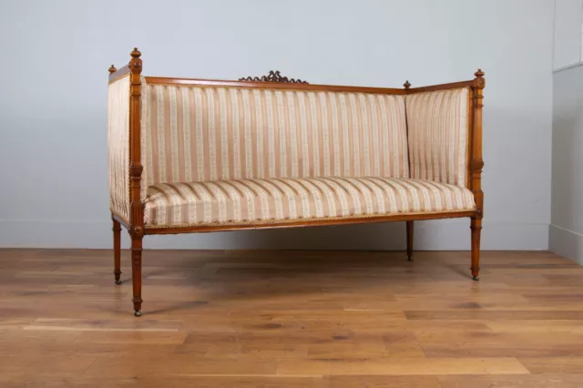 Late 19th Century Antique Sheraton Style Settee Sofa